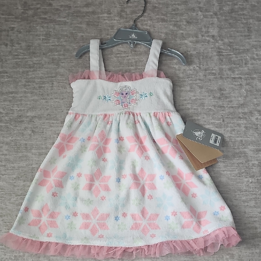 Disney Frozen Pink and White Snowflake Coverup